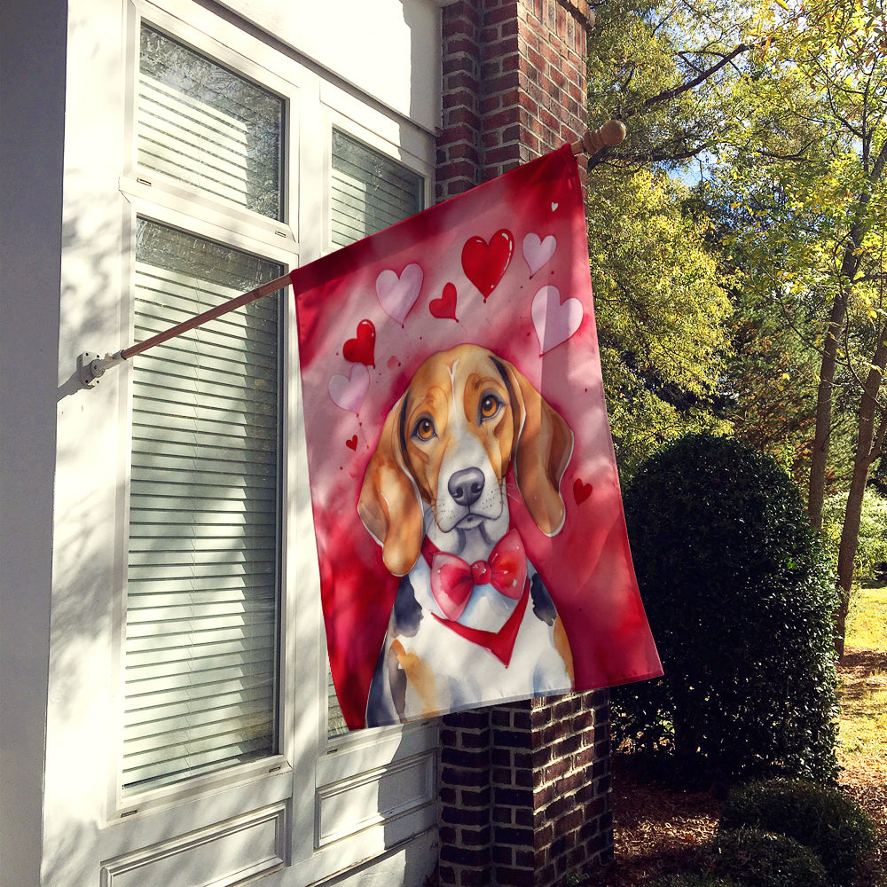 American Foxhound My Valentine House Flag