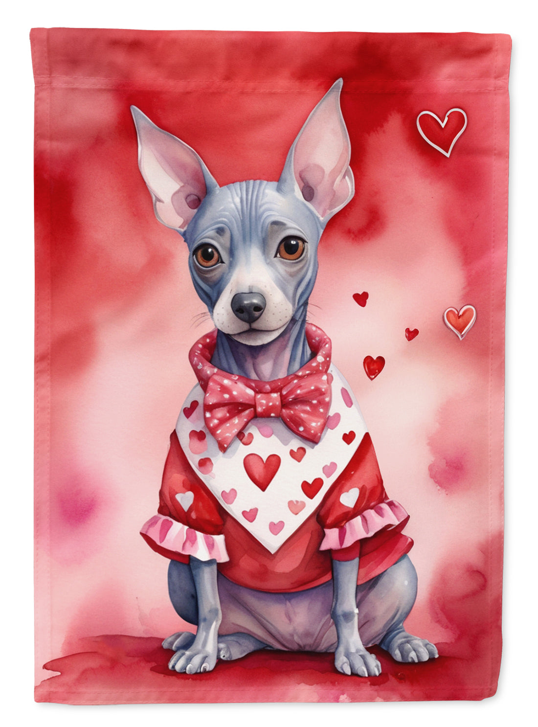 Buy this American Hairless Terrier My Valentine House Flag