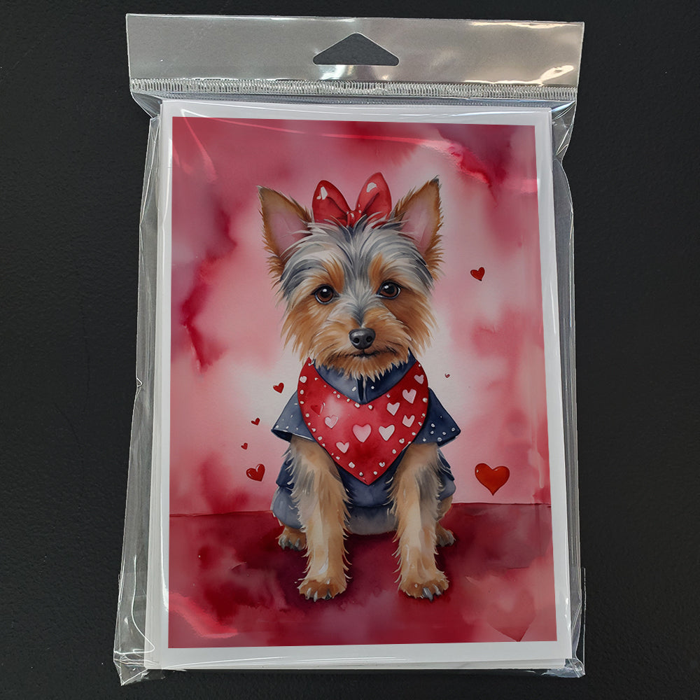 Australian Terrier My Valentine Greeting Cards Pack of 8