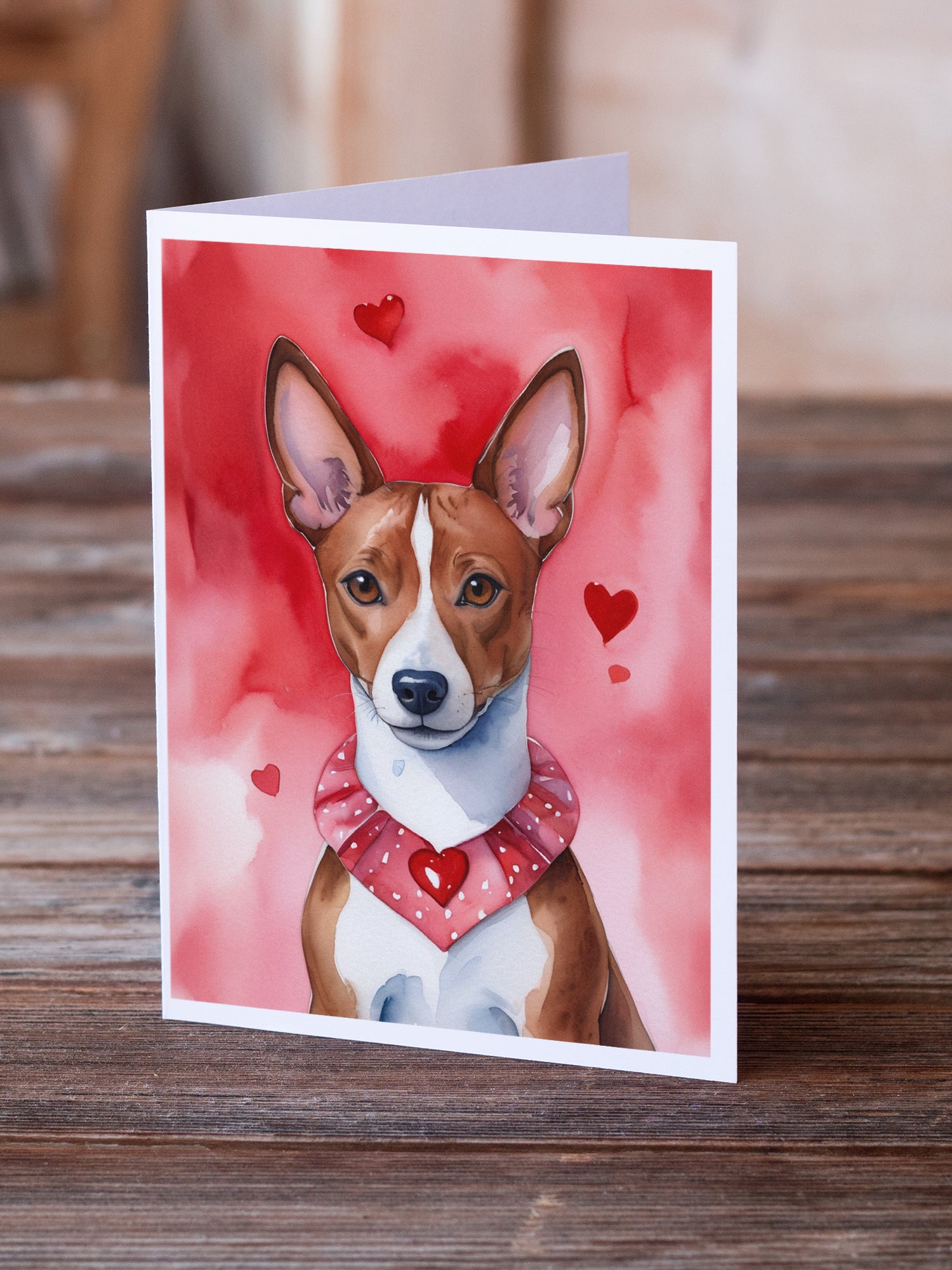 Buy this Basenji My Valentine Greeting Cards Pack of 8