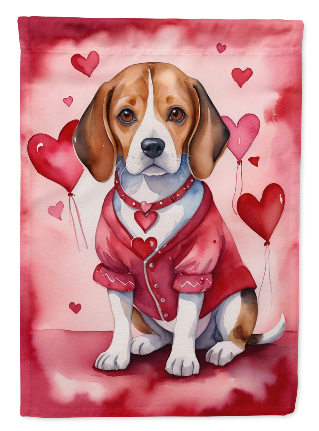 Buy this Beagle My Valentine House Flag