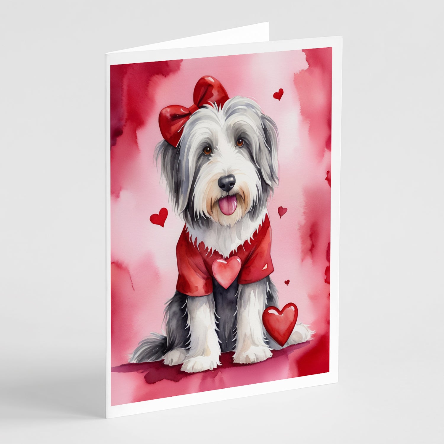 Buy this Bearded Collie My Valentine Greeting Cards Pack of 8