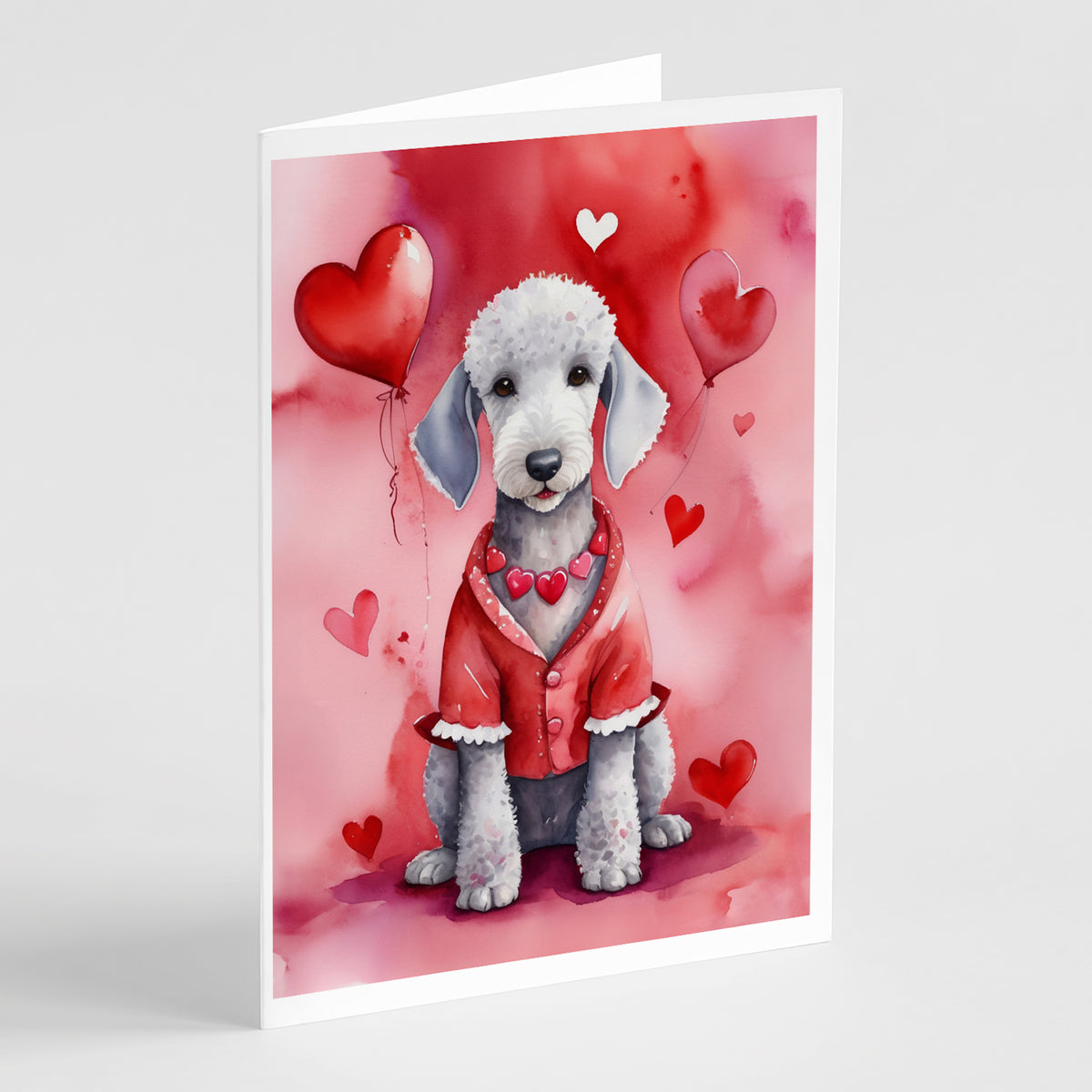 Buy this Bedlington Terrier My Valentine Greeting Cards Pack of 8