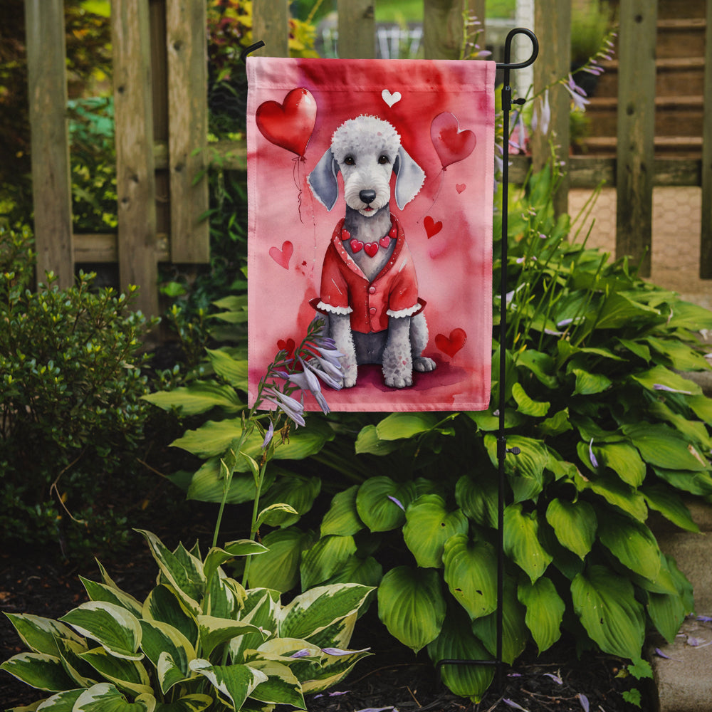 Bedlington Terrier My Valentine Garden Flag
