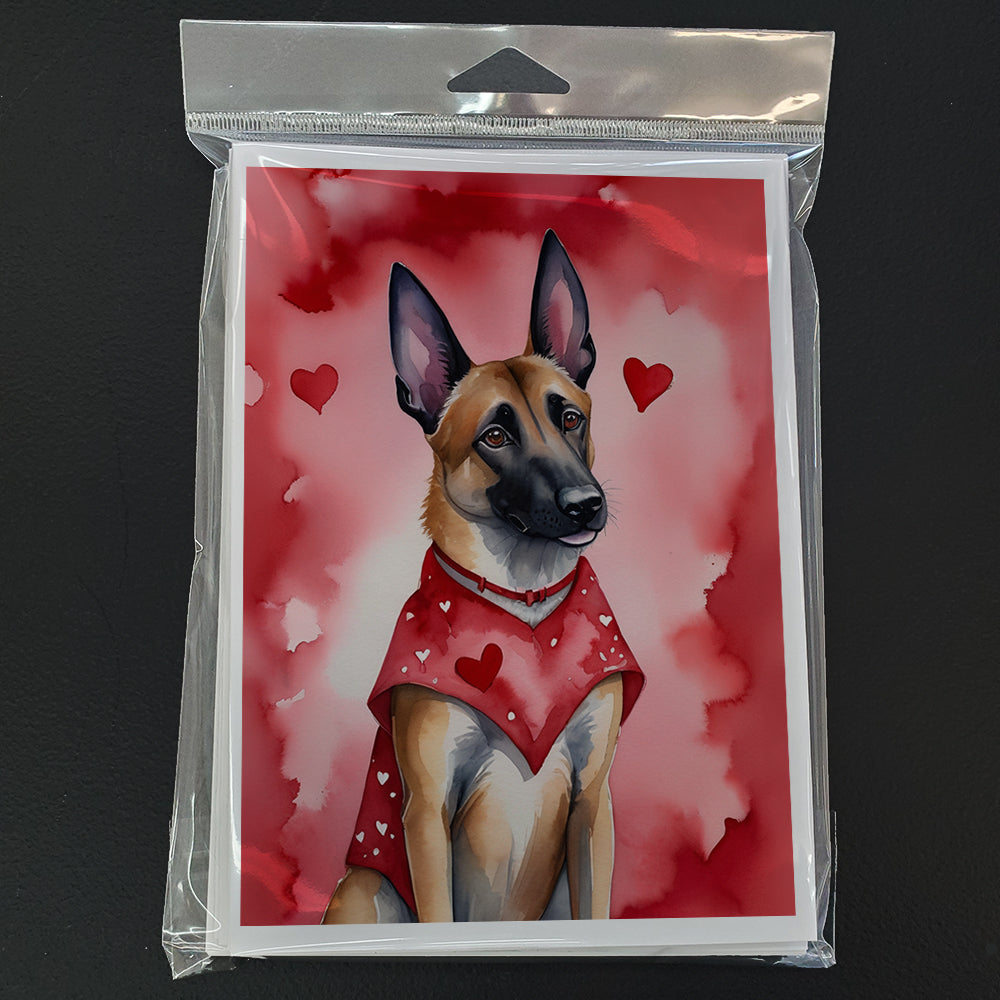 Belgian Malinois My Valentine Greeting Cards Pack of 8
