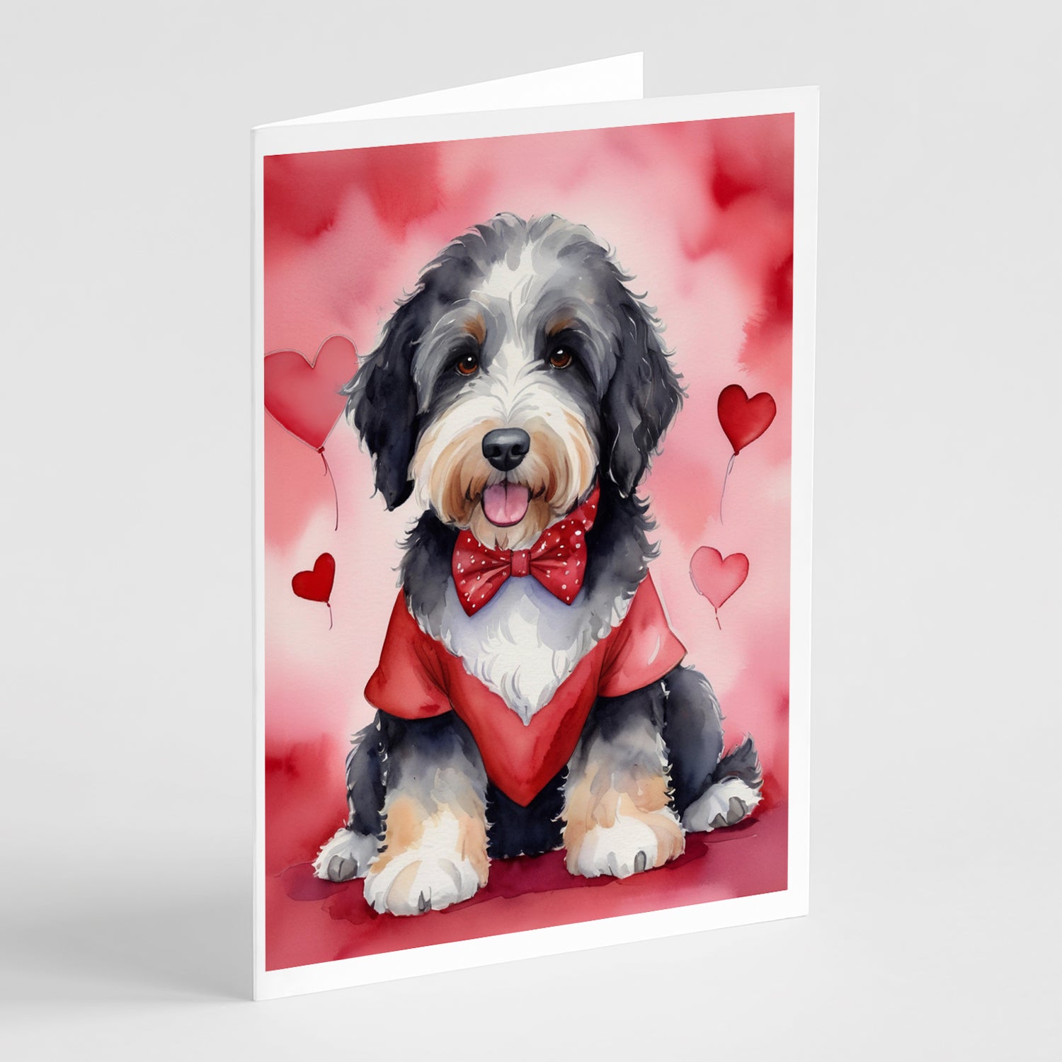Buy this Bernedoodle My Valentine Greeting Cards Pack of 8