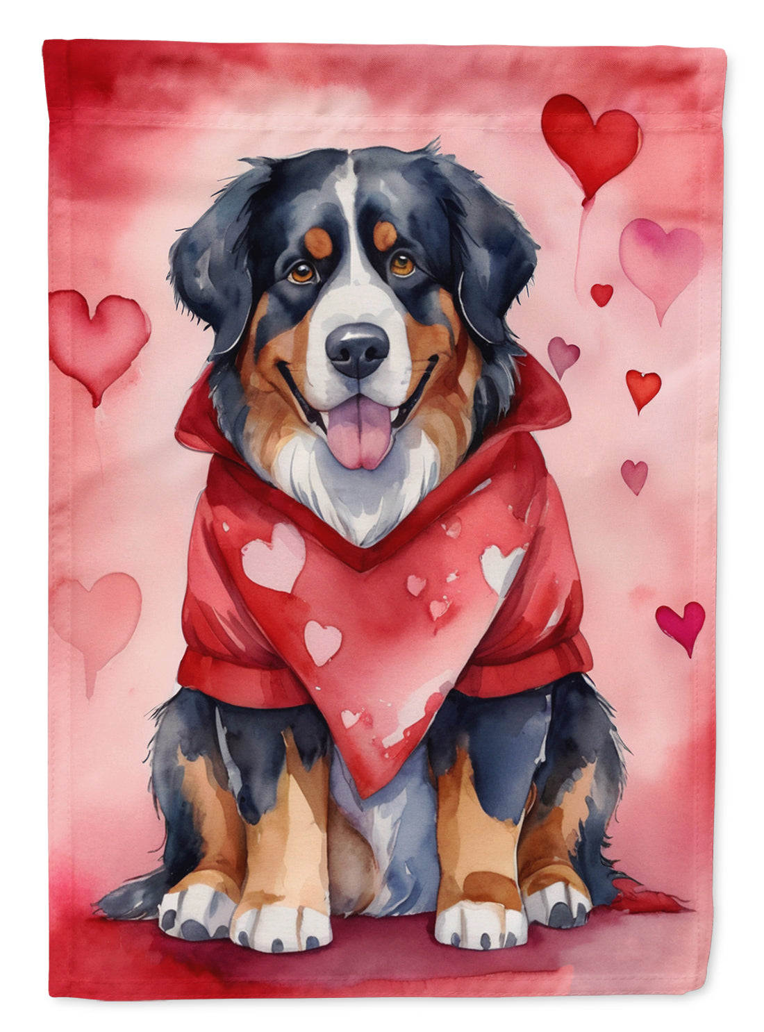 Buy this Bernese Mountain Dog My Valentine House Flag