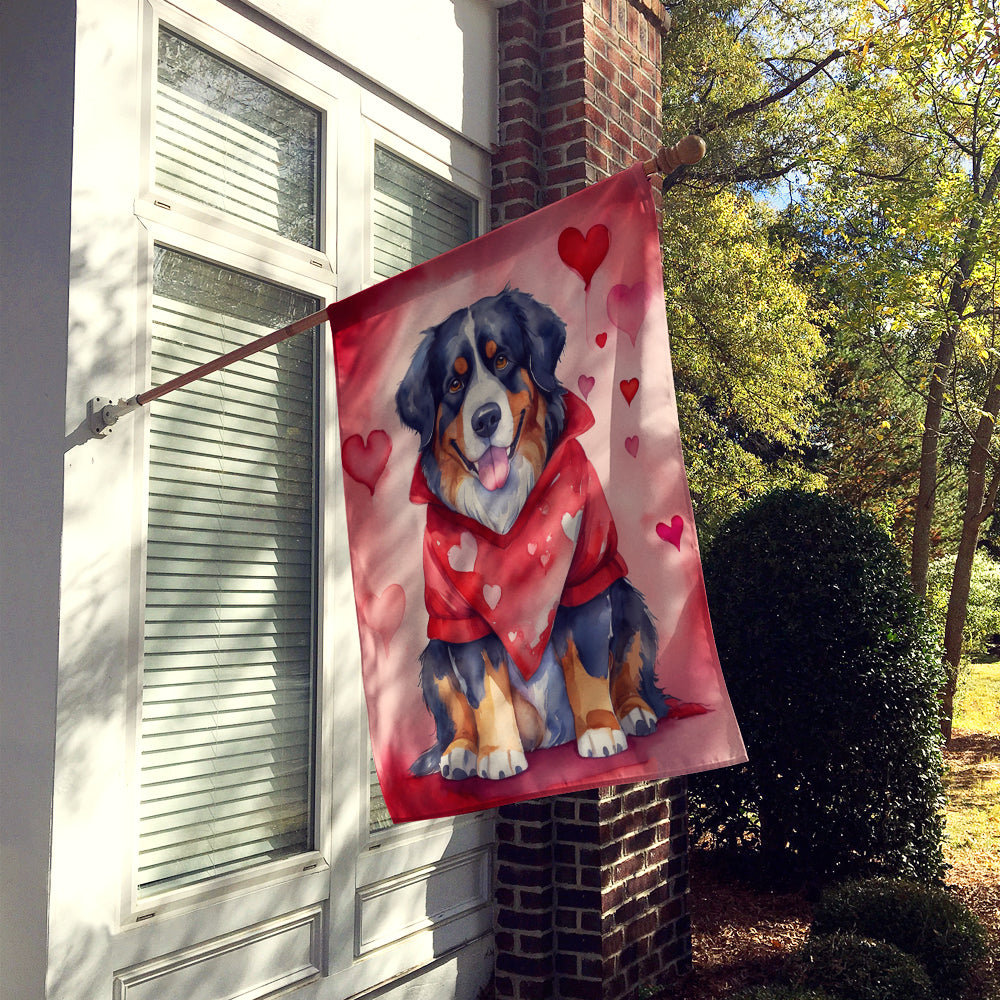 Buy this Bernese Mountain Dog My Valentine House Flag