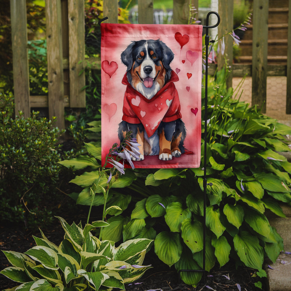 Buy this Bernese Mountain Dog My Valentine Garden Flag