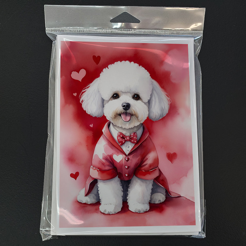 Bichon Frise My Valentine Greeting Cards Pack of 8