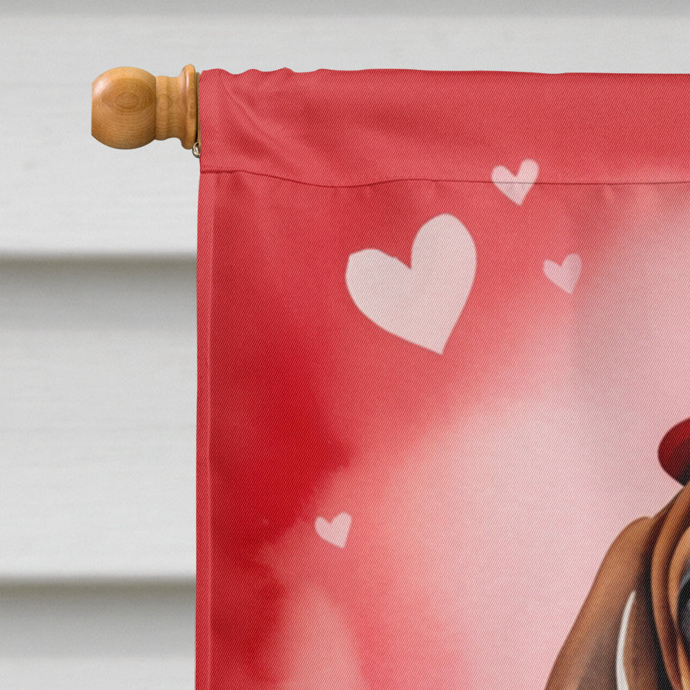 Bloodhound My Valentine House Flag