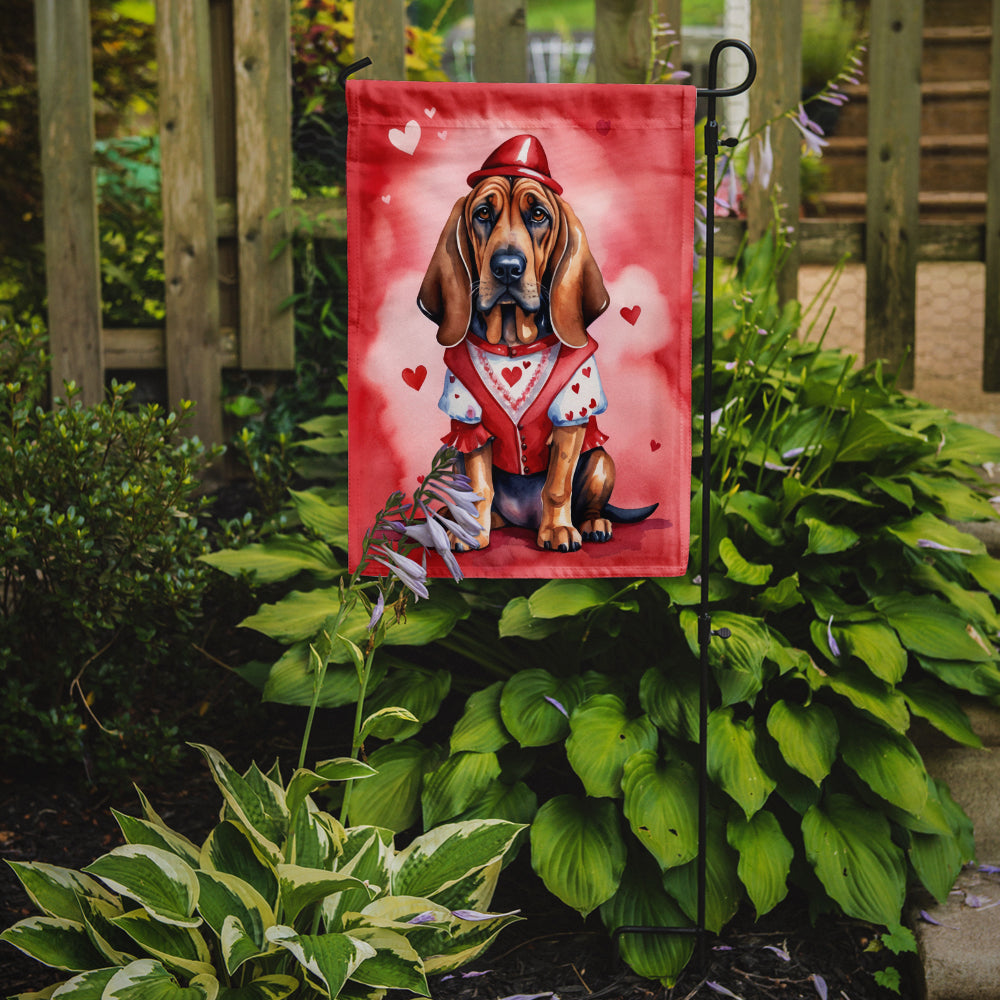 Bloodhound My Valentine Garden Flag