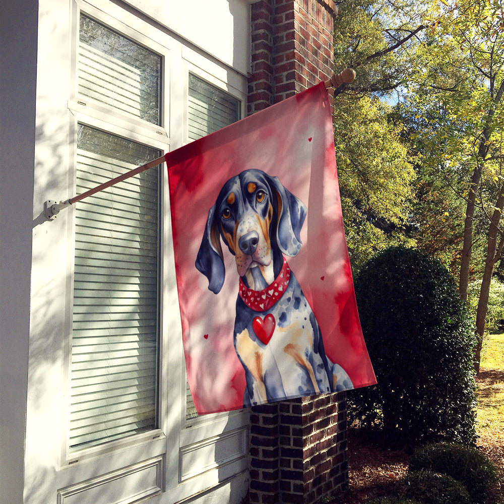 Bluetick Coonhound My Valentine House Flag