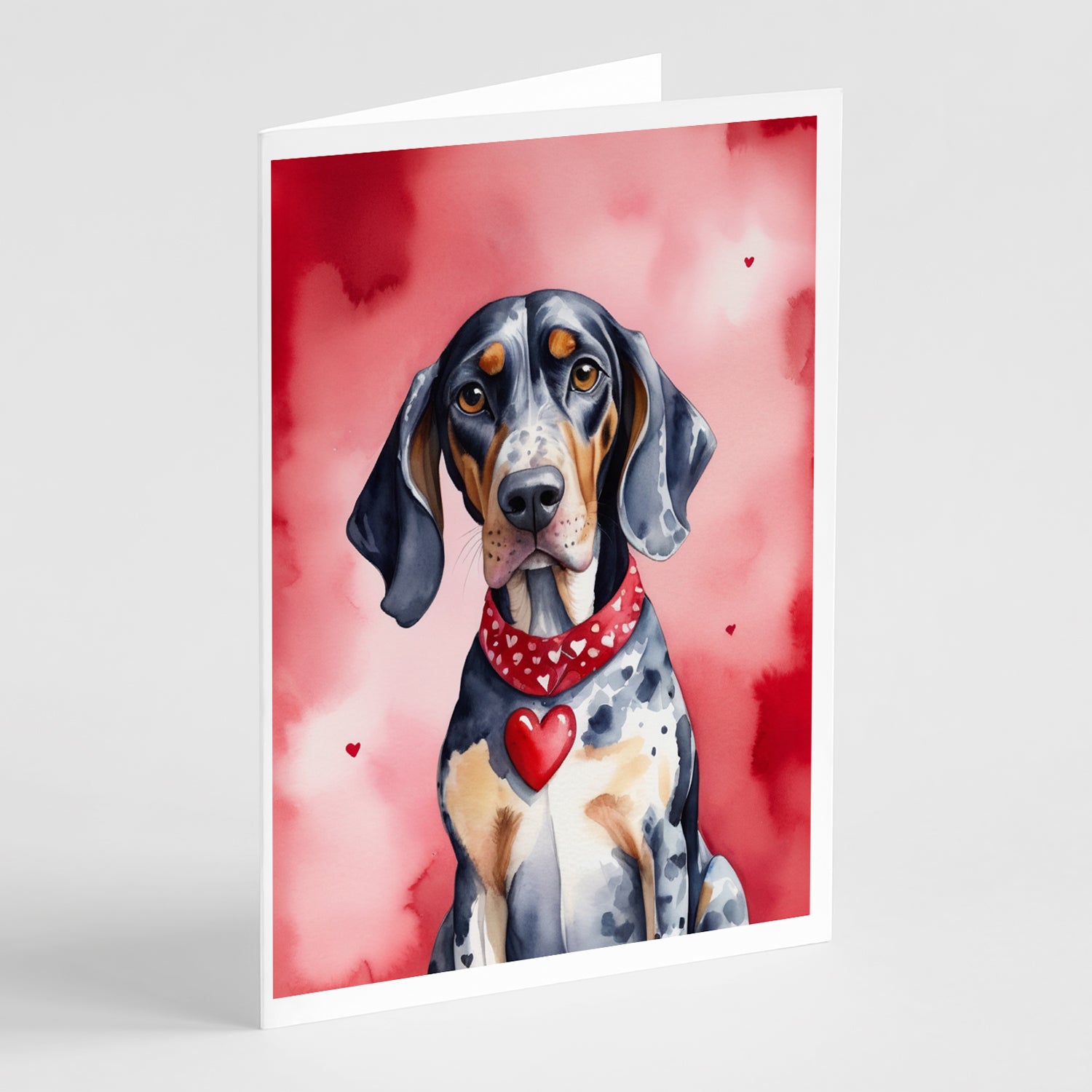 Buy this Bluetick Coonhound My Valentine Greeting Cards Pack of 8