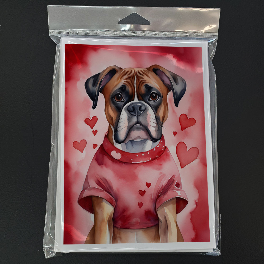 Boxer My Valentine Greeting Cards Pack of 8