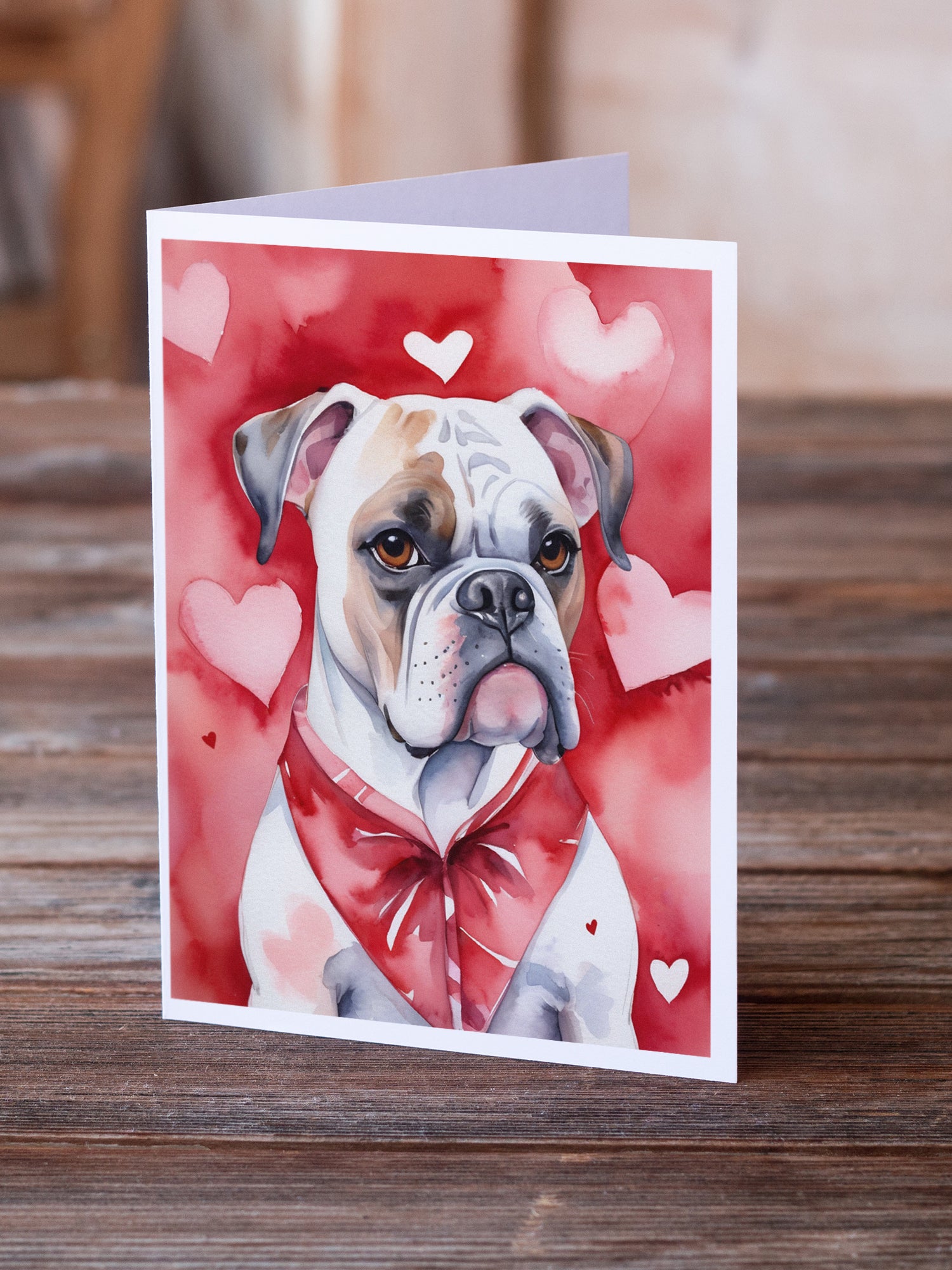 Boxer My Valentine Greeting Cards Pack of 8