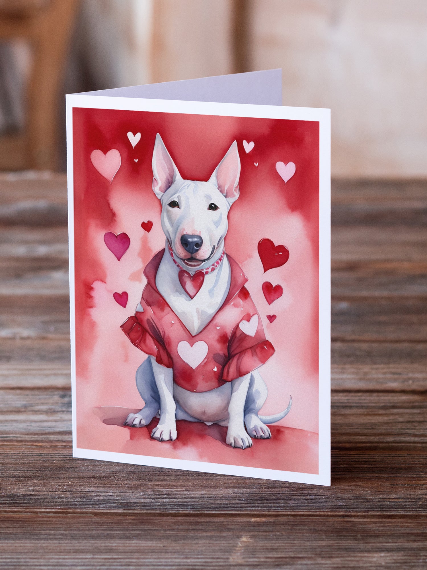 Buy this Bull Terrier My Valentine Greeting Cards Pack of 8