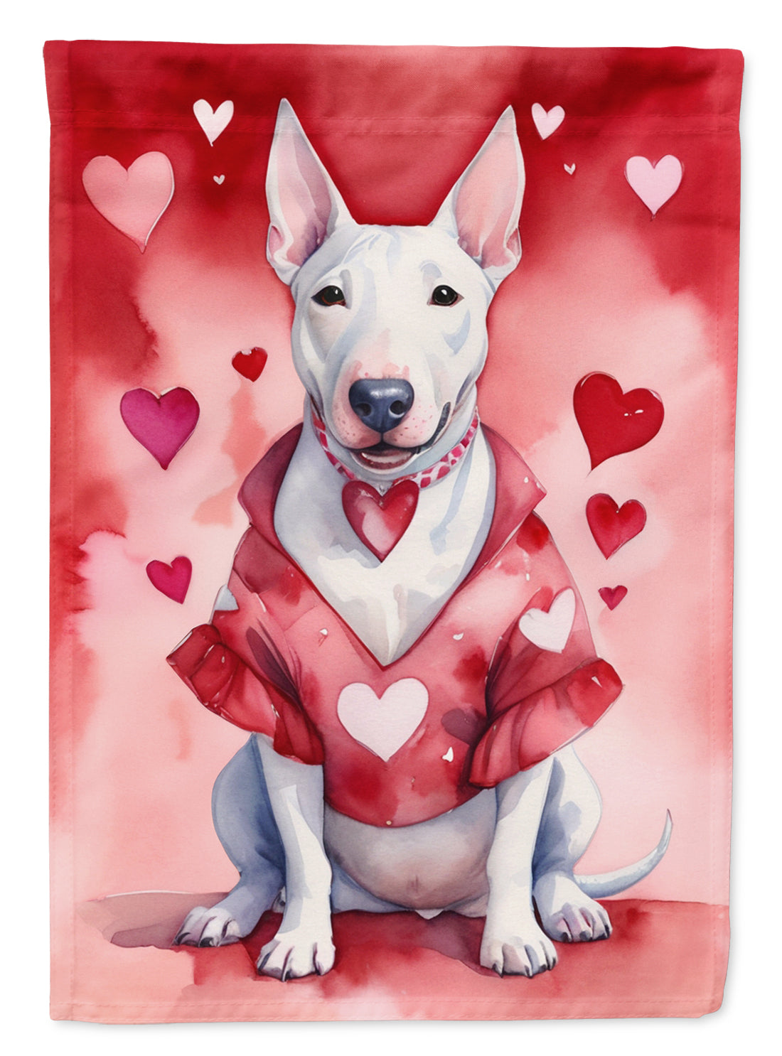 Buy this Bull Terrier My Valentine Garden Flag