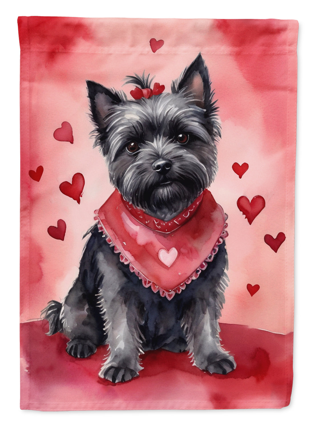 Buy this Cairn Terrier My Valentine House Flag