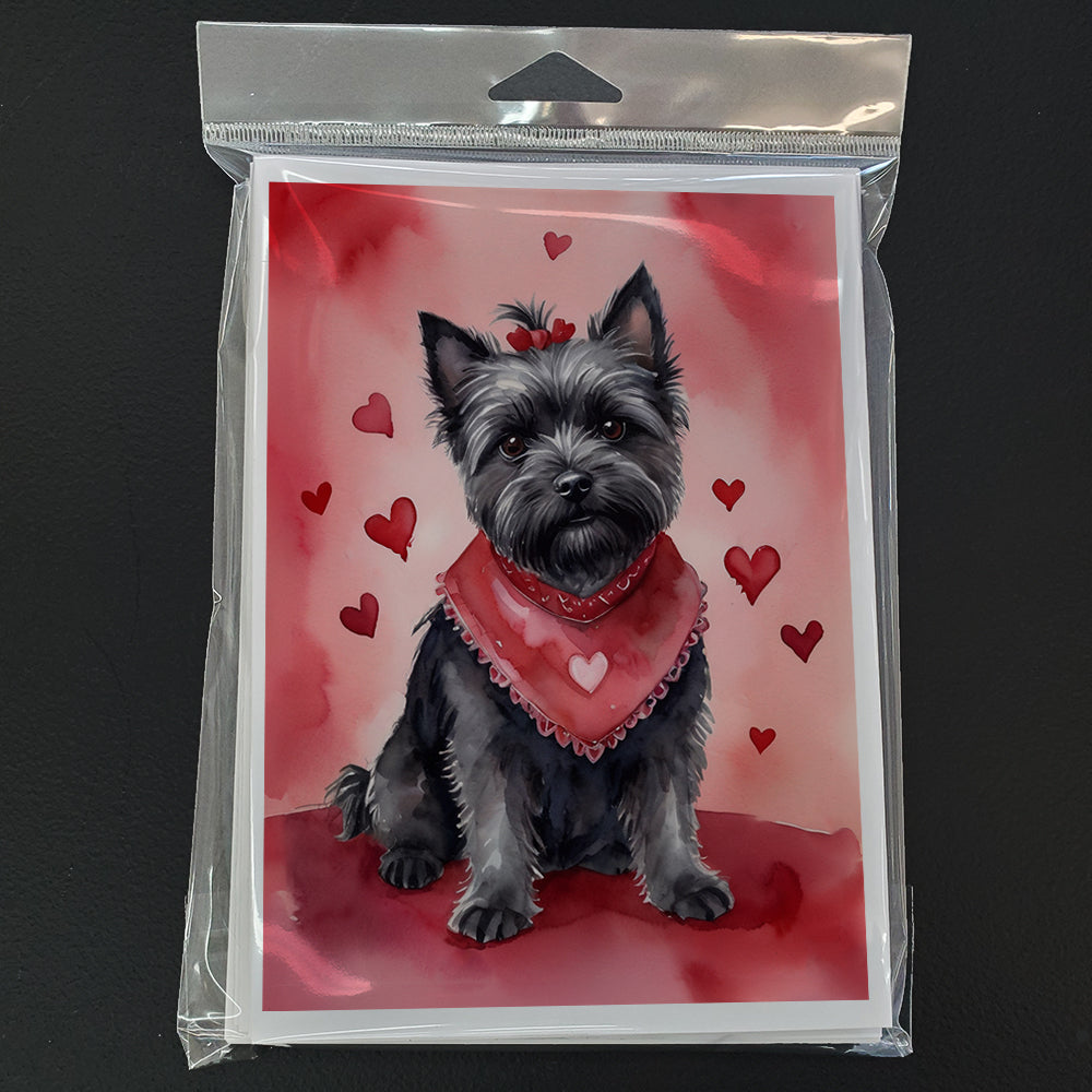 Cairn Terrier My Valentine Greeting Cards Pack of 8