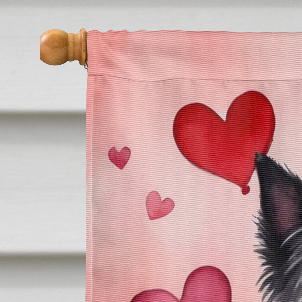 Cairn Terrier My Valentine House Flag