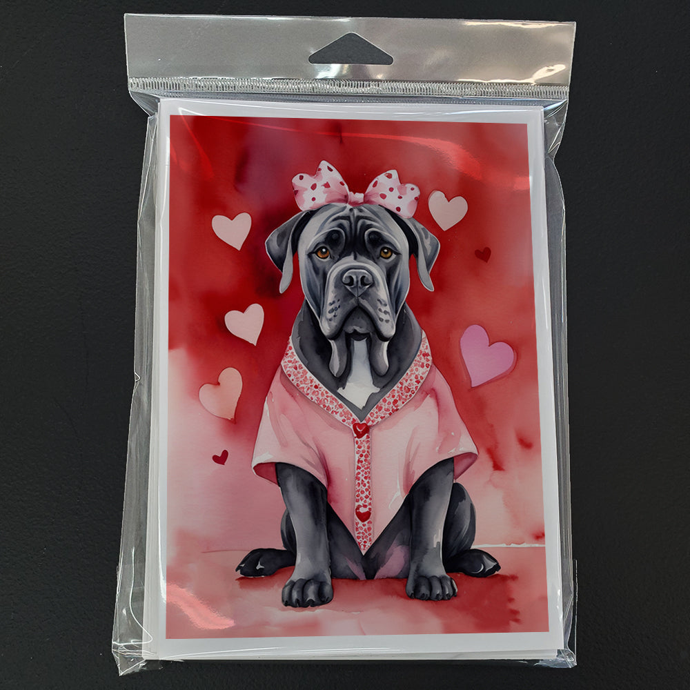 Cane Corso My Valentine Greeting Cards Pack of 8