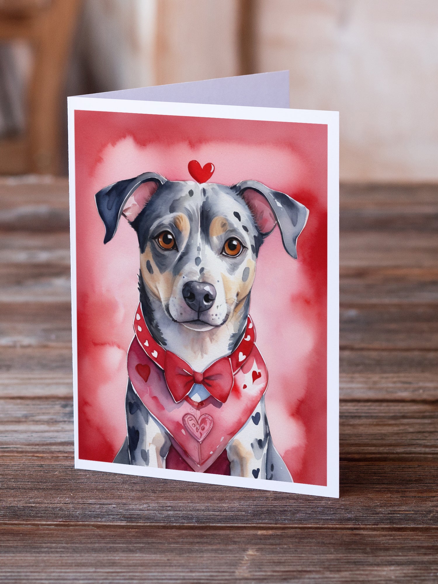 Catahoula My Valentine Greeting Cards Pack of 8
