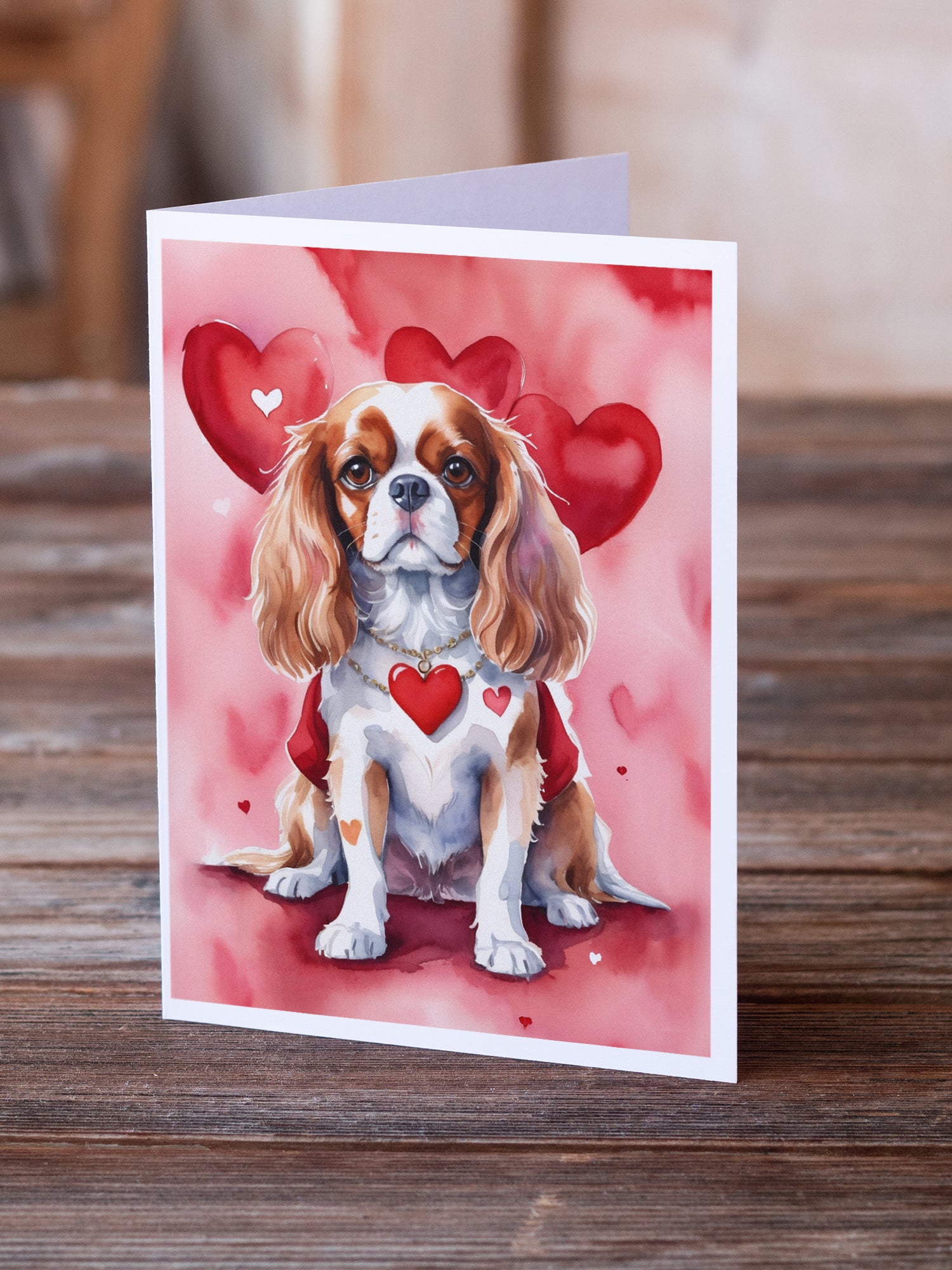Cavalier Spaniel My Valentine Greeting Cards Pack of 8