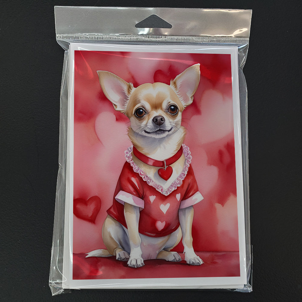 Chihuahua My Valentine Greeting Cards Pack of 8
