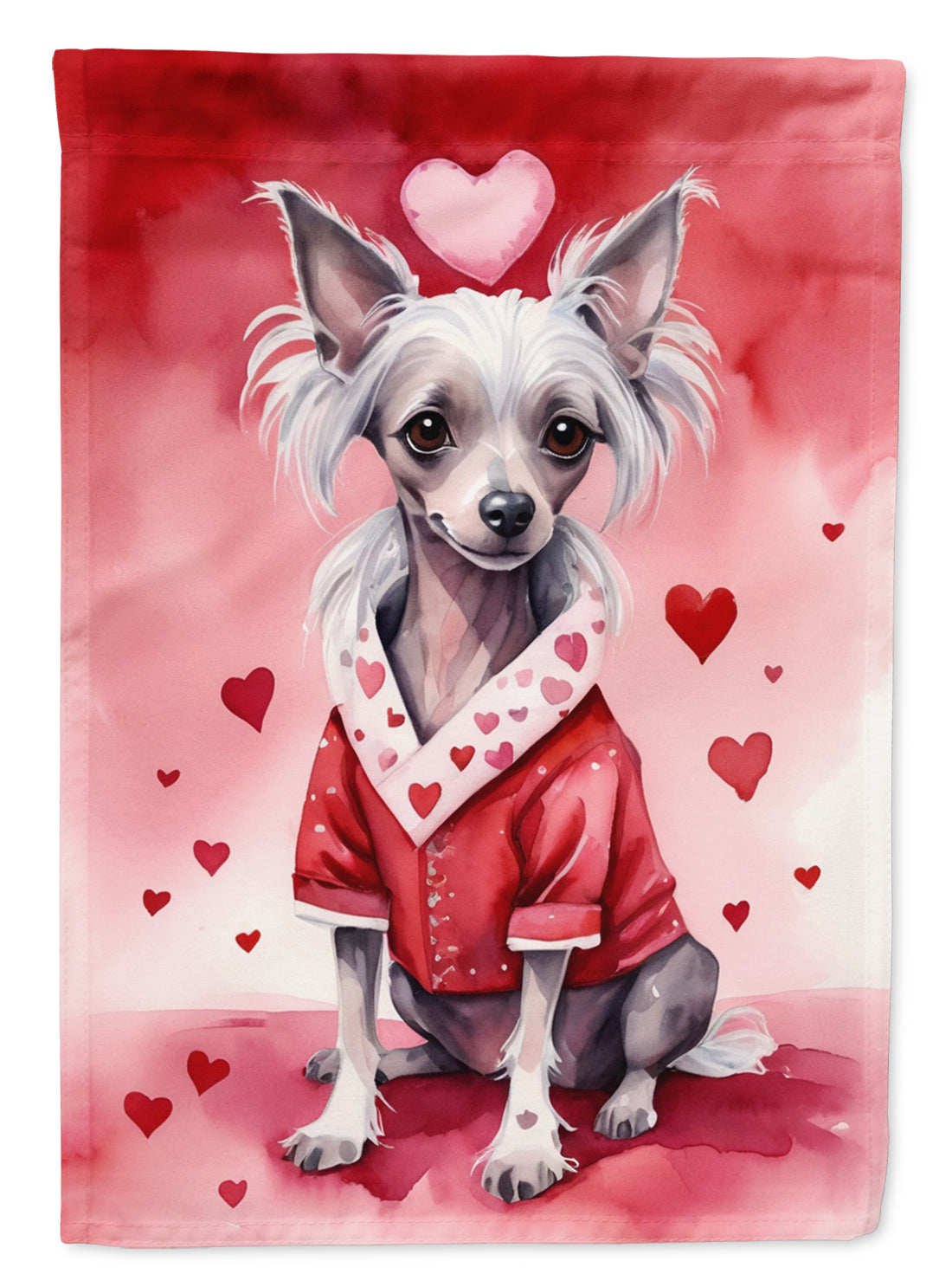 Buy this Chinese Crested My Valentine House Flag