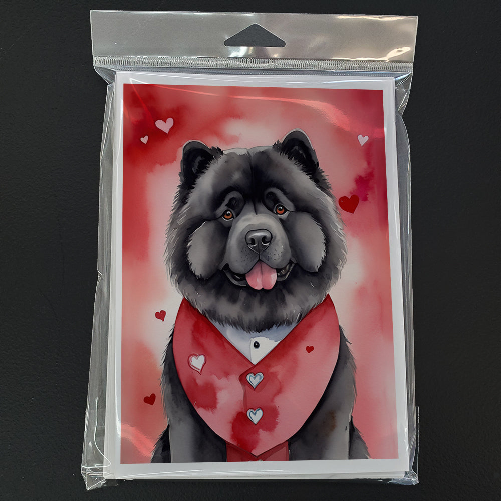 Chow Chow My Valentine Greeting Cards Pack of 8