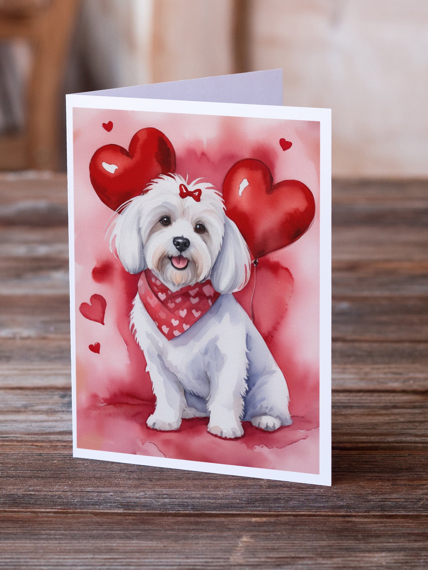 Coton de Tulear My Valentine Greeting Cards Pack of 8