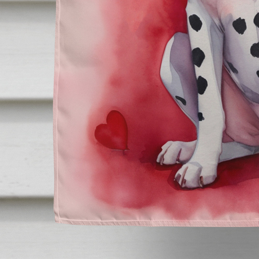 Dalmatian My Valentine House Flag