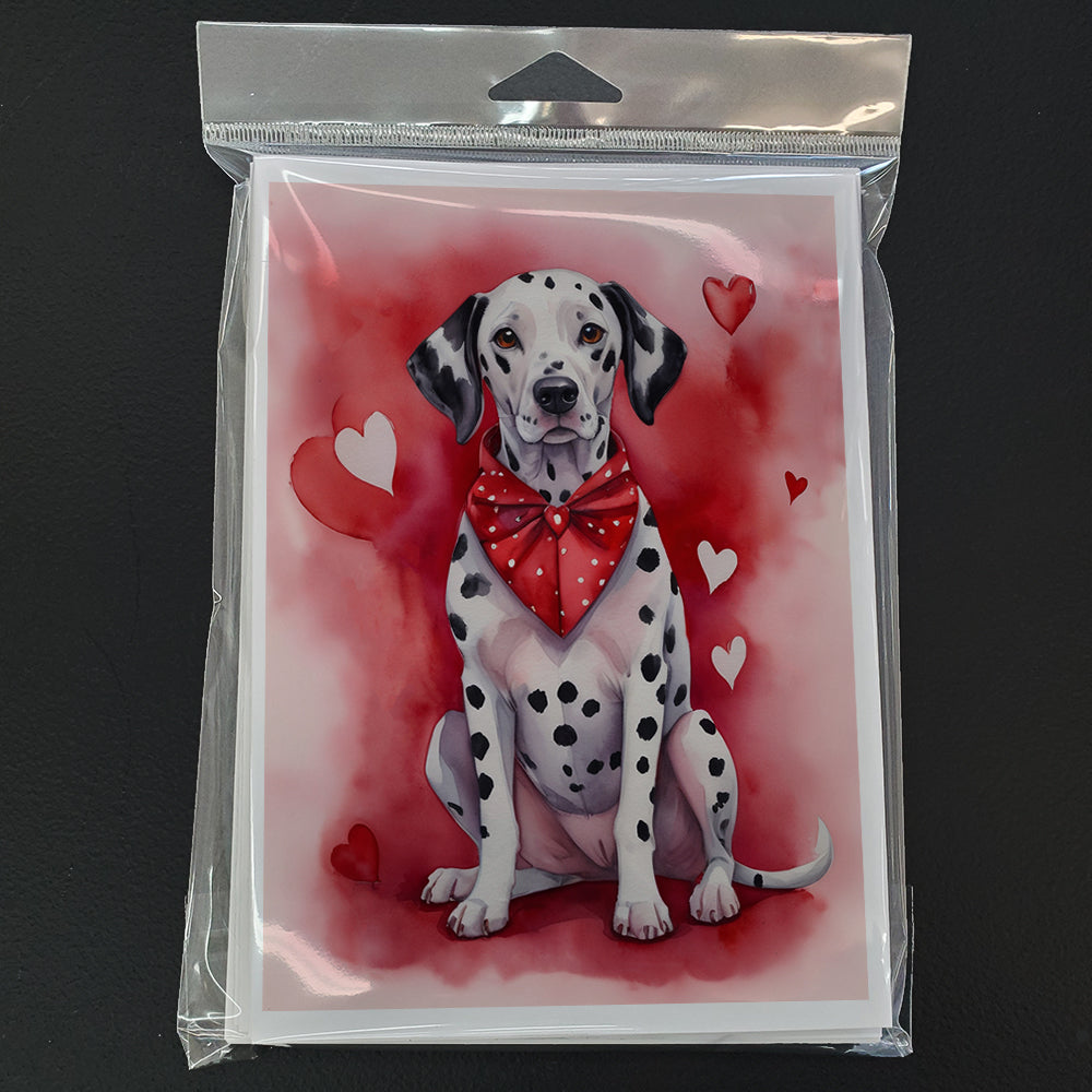 Dalmatian My Valentine Greeting Cards Pack of 8