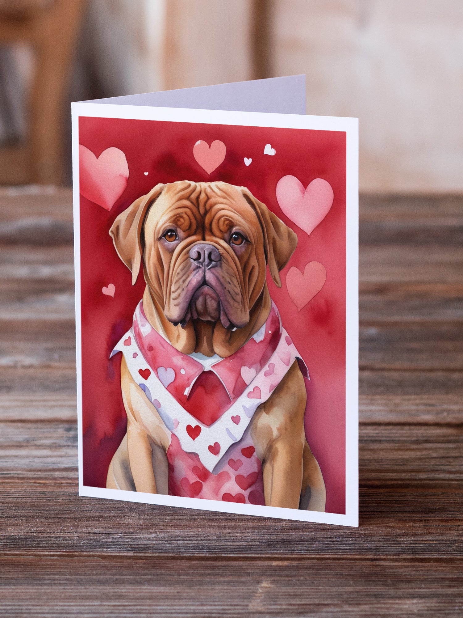 Dogue de Bordeaux My Valentine Greeting Cards Pack of 8