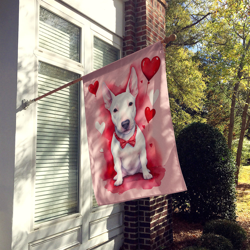 English Bull Terrier My Valentine House Flag
