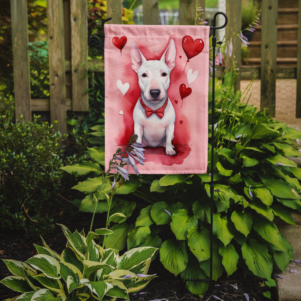 English Bull Terrier My Valentine Garden Flag