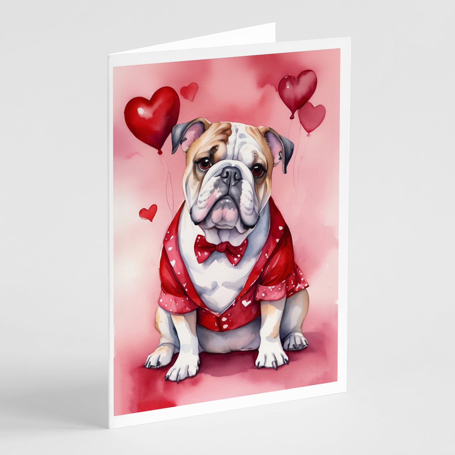 Buy this English Bulldog My Valentine Greeting Cards Pack of 8
