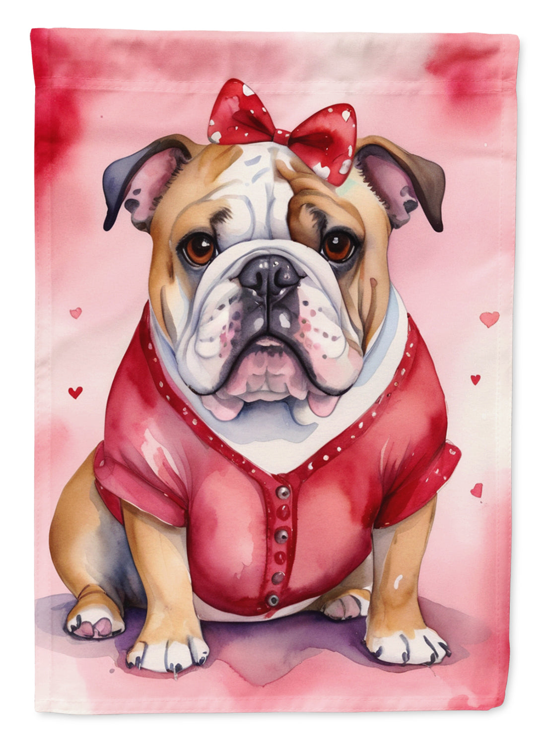 Buy this English Bulldog My Valentine Garden Flag
