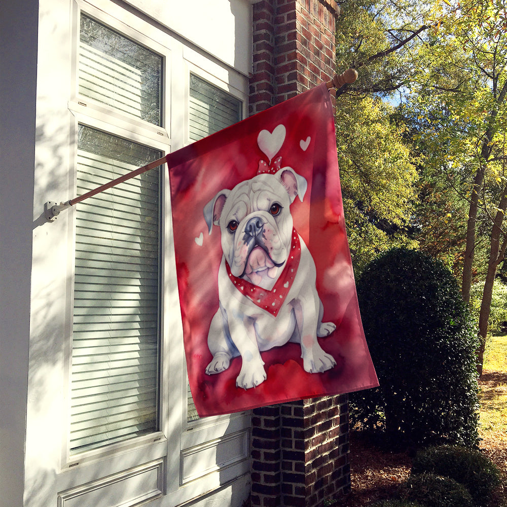Buy this English Bulldog My Valentine House Flag