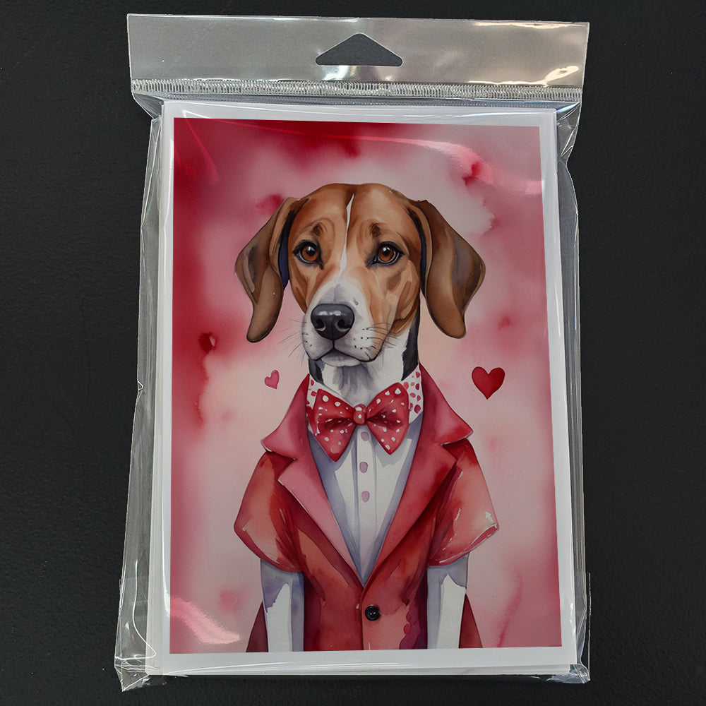 English Foxhound My Valentine Greeting Cards Pack of 8
