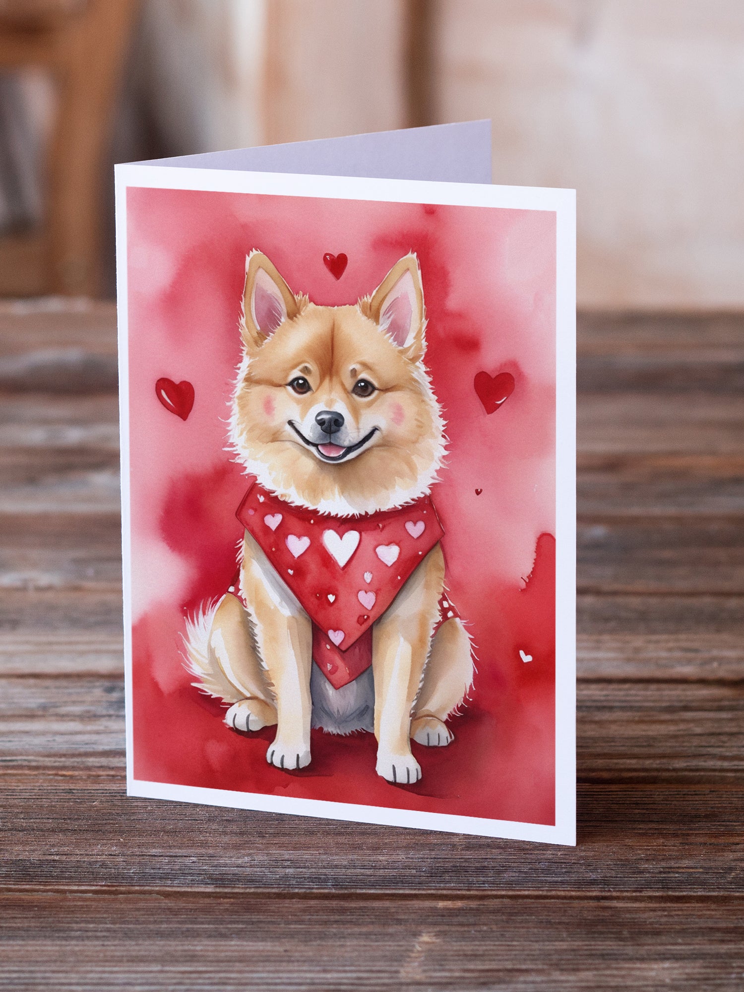 Buy this Finnish Spitz My Valentine Greeting Cards Pack of 8