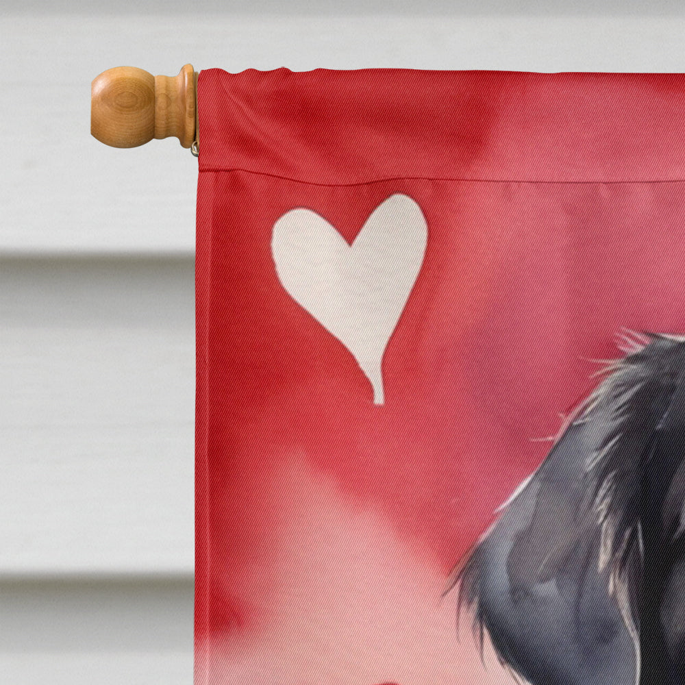 Flat-Coated Retriever My Valentine House Flag