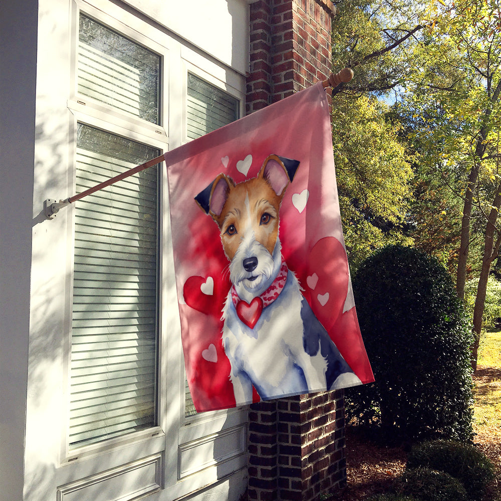 Buy this Fox Terrier My Valentine House Flag