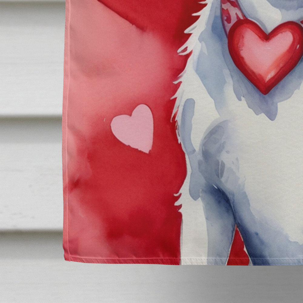 Fox Terrier My Valentine House Flag