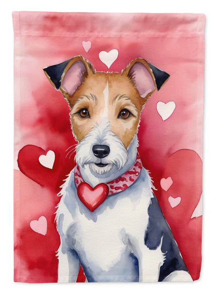 Buy this Fox Terrier My Valentine House Flag