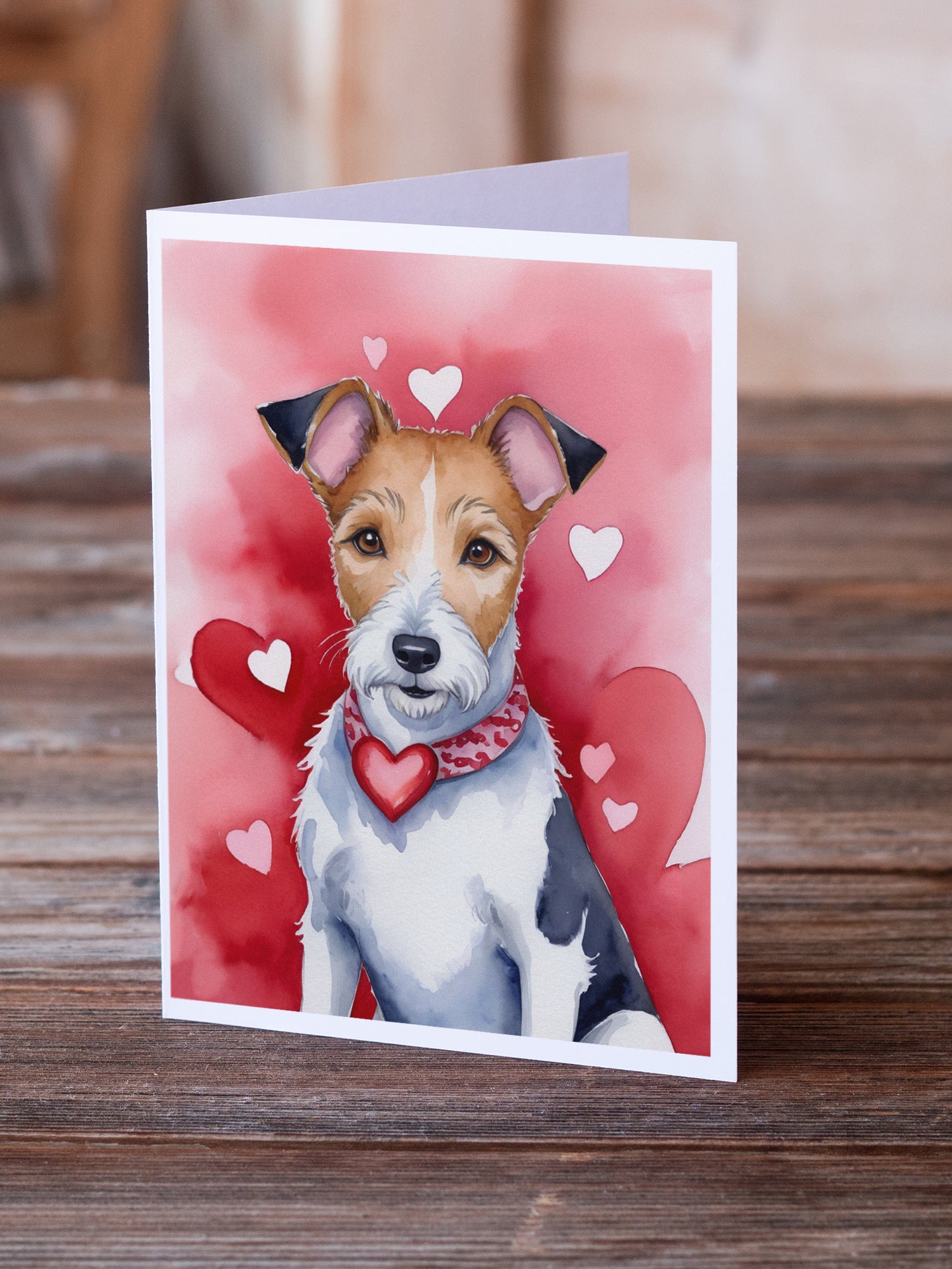 Buy this Fox Terrier My Valentine Greeting Cards Pack of 8