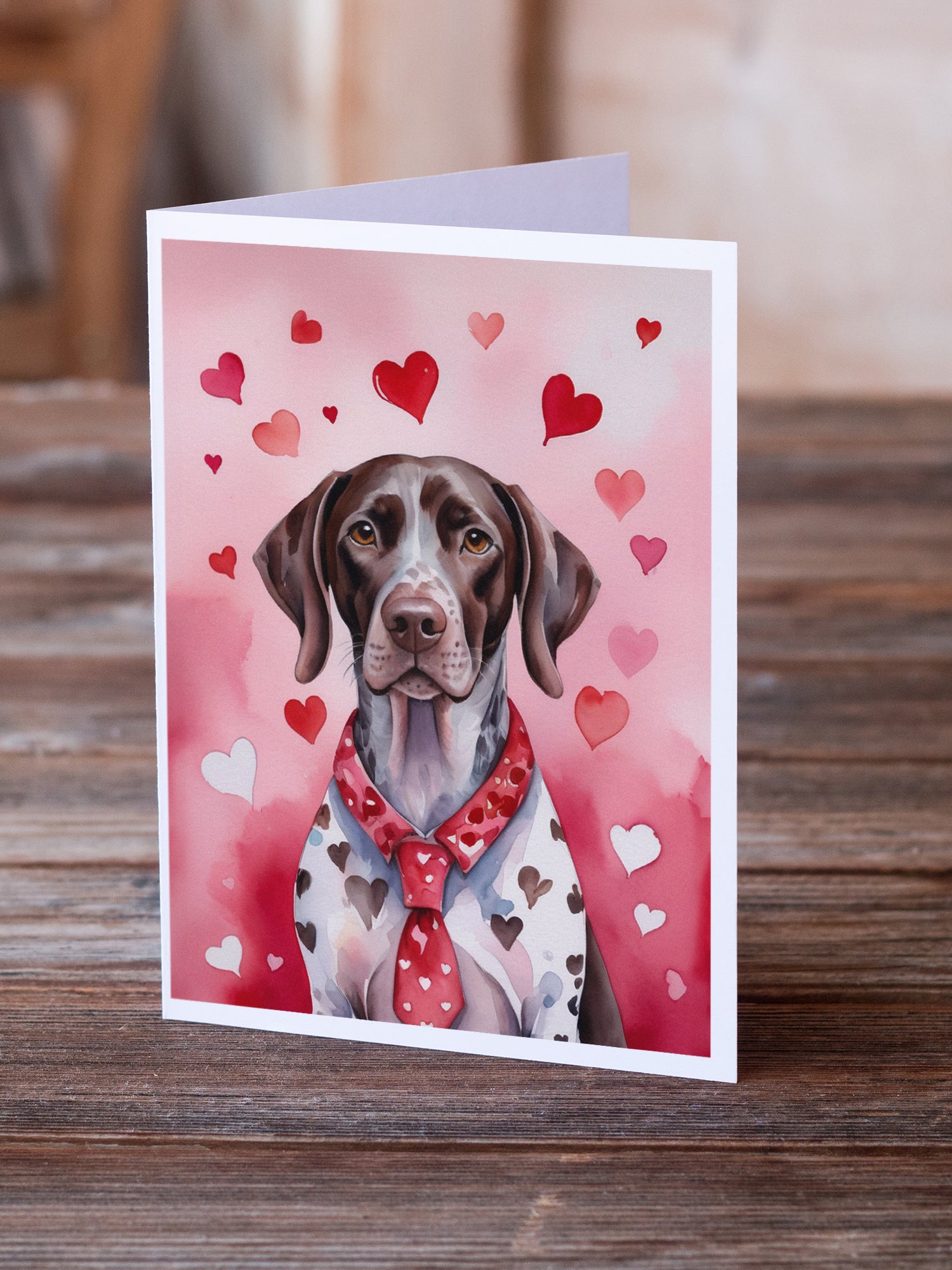 Buy this German Shorthaired Pointer My Valentine Greeting Cards Pack of 8