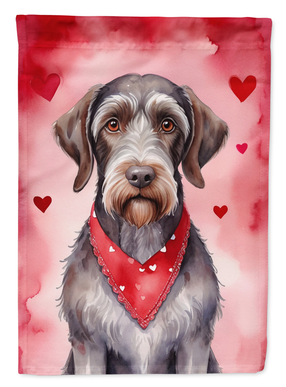 Buy this German Wirehaired Pointer My Valentine House Flag