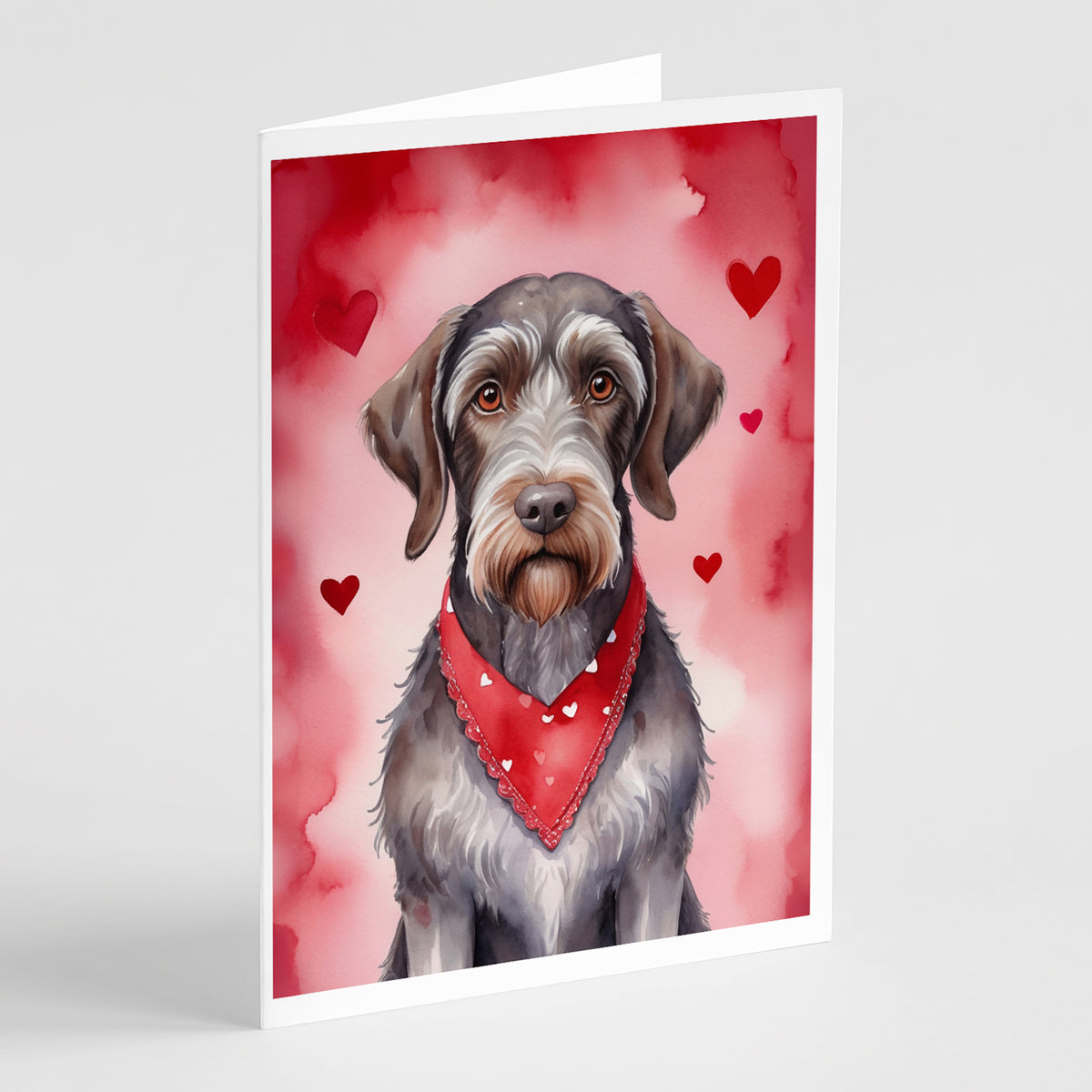 Buy this German Wirehaired Pointer My Valentine Greeting Cards Pack of 8